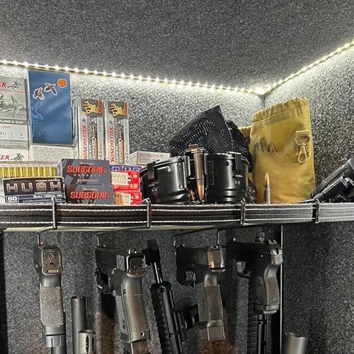 Adoreal 10 PCS Gun Rack, Pistol Rack for Gun Safe Shelf or Stack On Gun Cabinet, Gun Safe Accessory, Handgun Hanger Pistol Organizer for Display, Gifts for Hunters - Image 6