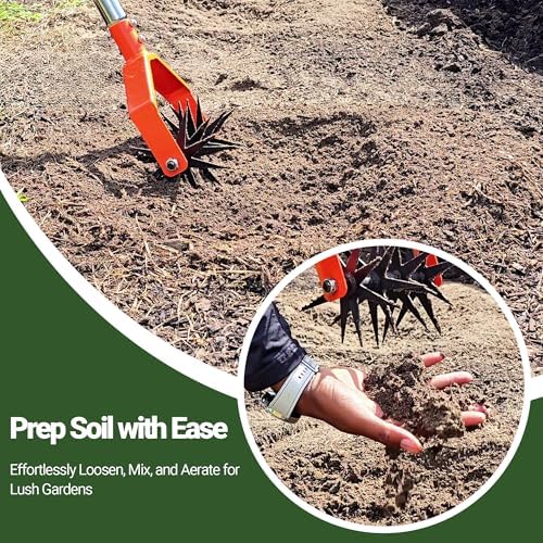67in Garden Cultivator with Tempered Spring Steel Tines - Image 5