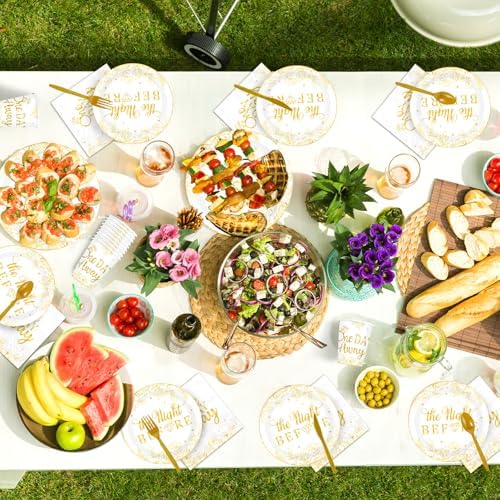 168 Pcs One Day Away Rehearsal Dinner Party Decorations Serves 24 - Image 6