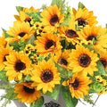 AmyHomie Artificial Sunflowers for Outdoors Fall Decor, 2 Bouquets by AmyHomie