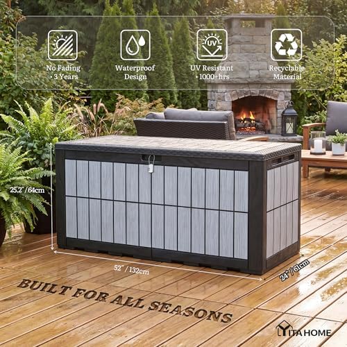 YITAHOME 134 Gallon Large Deck Box - Image 3