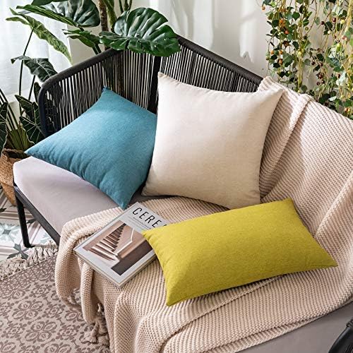 MIULEE Decorative Outdoor Pillow Covers Waterproof 16x16 Beige - Image 4