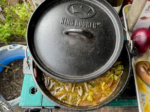 12 Qt. Seasoned Cast Iron Dutch Oven with Cast Iron Lid,Black - Image 4
