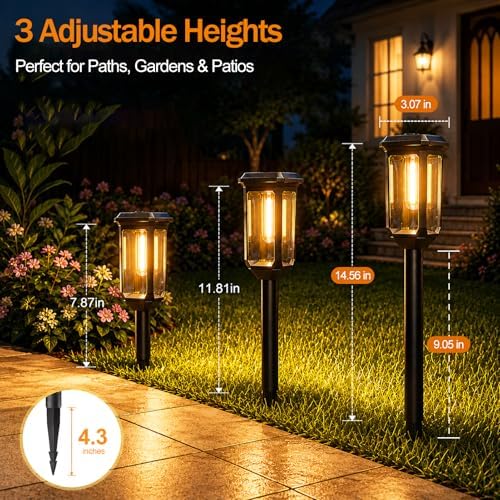 Tenmiro Solar Pathway Lights Outdoor 16 Pack, Bright Solar Garden Lights - Image 5