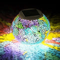 WSgift Color Changing Solar Powered Glass Mosaic Ball Led Garden Lights, Rechargeable Solar Table Lights, Outdoor Waterproof Solar Night Lights Table Lamps for Decorations, Ideal Gifts by WSgift
