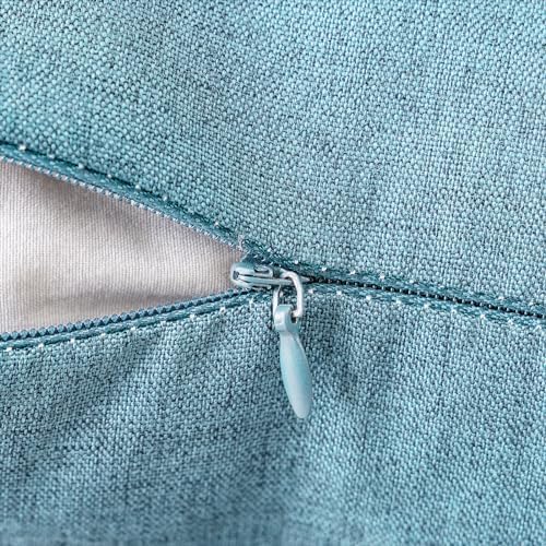 MIULEE Decorative Outdoor Pillow Covers Lumbar Waterproof 12x20 Blue Gray - Image 2