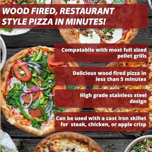 Pellethead Pizza Oven Attachment for Pellet Grills, 800°F+, SS - Image 4