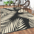 GENIMO Outdoor Rug, Waterproof Plastic Rugs 9'x18' for Camping Black Beige by GENIMO