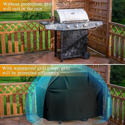 Aoretic Grill Cover, 52 inch BBQ Gas Grill Cover for Outdoor Grill, Grill Cover Barbecue Waterproof, Anti-UV for Weber Char-Broil Monument Nexgrill Spun Charbroil - Image 3