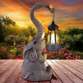 Solar Outdoor Garden Decor Elephant Statues Lights by ILLUMINEW