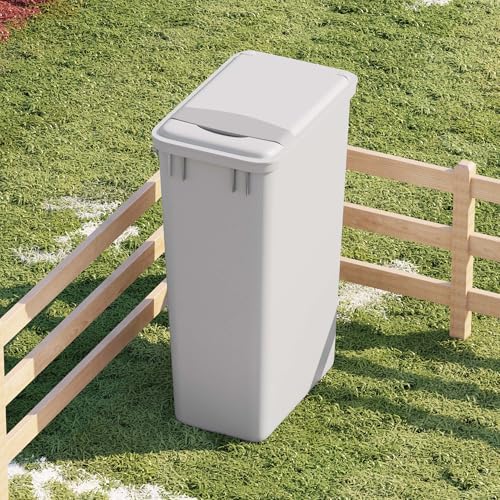 Dowell 50Qt Waste Trash Container, 13Gal, Plastic, Stackable, for Kitchen/Bathroom/Office, Tall Trash Can 22-3/8"H (Grey 4000 50 04-2 Pack) - Image 5