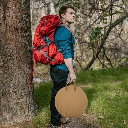 Luxshiny Cast Iron Skillet Bag Grill Pan Storage Bag with Handle 16.92 X 16.92 X 0.78 in Portable Camping Skillet for Bbq Frying Pan Storage and Outdoor Cookware Organizer - Image 4