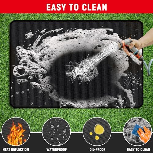 90 x 48 inches Under Grill Mats for Outdoor Grill Patio & Deck BBQ - Image 3