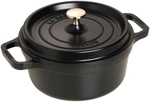 STAUB Cast Iron Round Cocotte, Dutch Oven, 2.75-quart, serves 2-3, Made in France, Matte Black by Unknown
