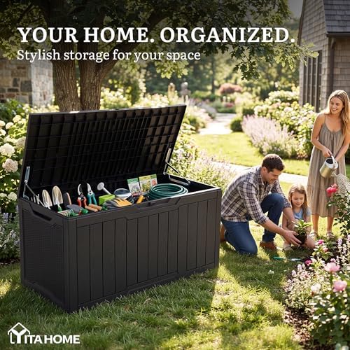 YITAHOME 100 Gallon Large Outdoor Deck Box - Image 3