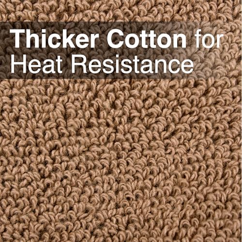 RITZ Terry Potholder & Hot Pad: Unparalleled Heat Resistant, Durable 100% Cotton – Ergonomically Designed for Optimal Grip – Easy-Care Machine Washable – 2-Pack, Mocha - Image 3