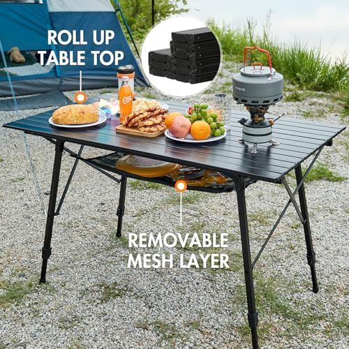 Portal Camping Table, Folding Aluminum Table with Carry Bag for Outdoor Use - Image 5