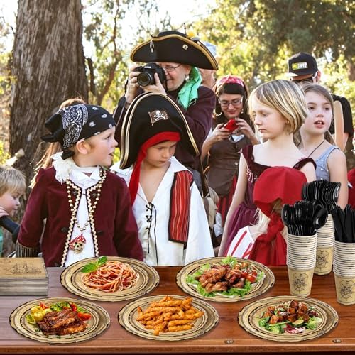 400 Pcs Disposable Pirate Tableware Set for 50 Guests - Image 4