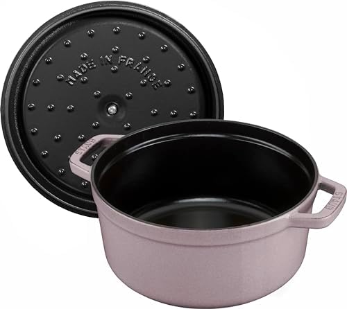 STAUB Cast Iron 5.5-qt Round Cocotte - Lilac - Image 5
