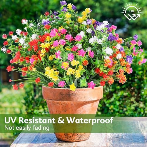 AGIRL Artificial Flowers Outdoor UV Resistant Fake Plant Garden Patio Decor - Image 5