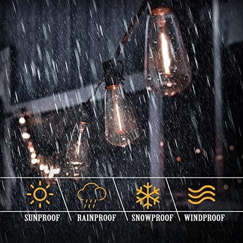 Outdoor String Lights Waterproof 50FT Patio Lighting for Outside Patio Yard - Image 5