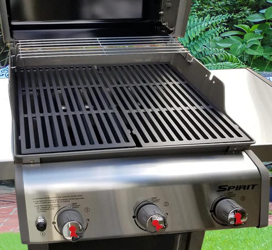 Leship 17.5 inch Grill Grates Replace for Weber 7638,Weber Spirit I & II 300 Series Spirit E/S310 E/S315 320 330 SP320 700 Genesis 1000-3500 Gold Silver Platinum B/C Gas Grill (17.5" x 11.9"Each) - Image 3