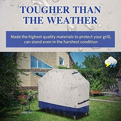 72 Inch Heavy Duty Grill Cover Waterproof for Weber Genesis BBQ Cover,Navy - Image 3