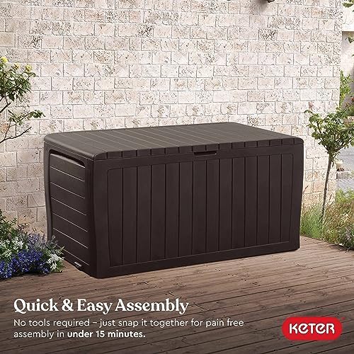 Keter Marvel 71 Gal Outdoor Storage Box for Patio and Pool Accessories - Image 6