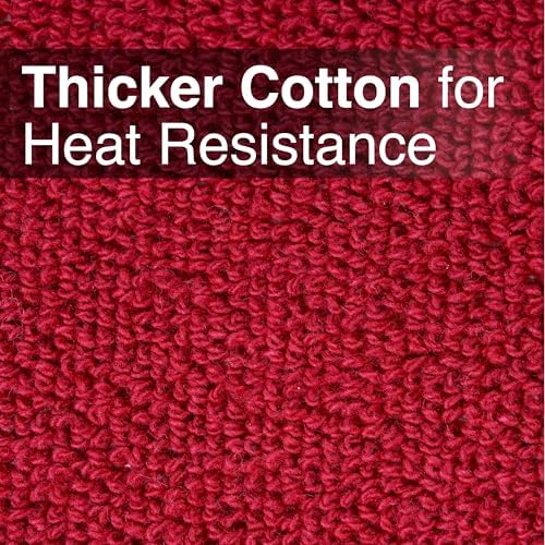 RITZ Terry Potholder & Hot Pad: Unparalleled Heat Resistant, Durable 100% Cotton – Ergonomically Designed for Optimal Grip – Easy-Care Machine Washable – 2-Pack, Paprika - Image 3