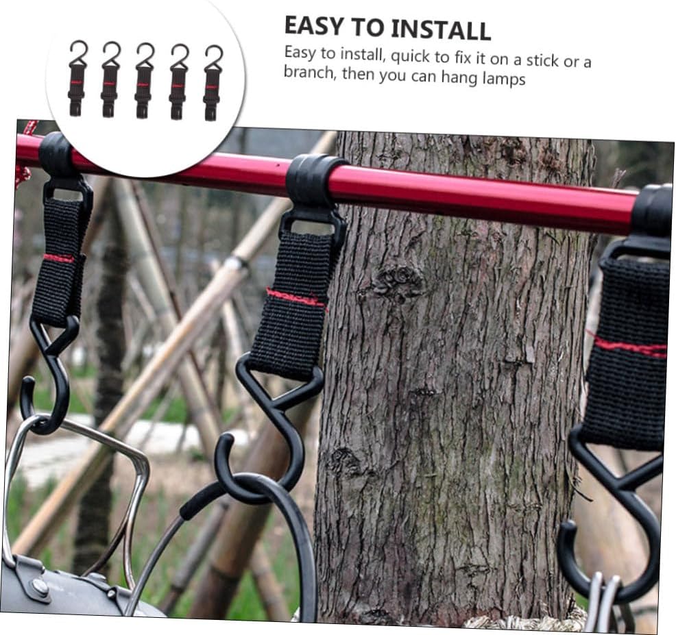 5Pcs S Shaped Camping Hook for Tent Pole Hanging Storage - Image 3