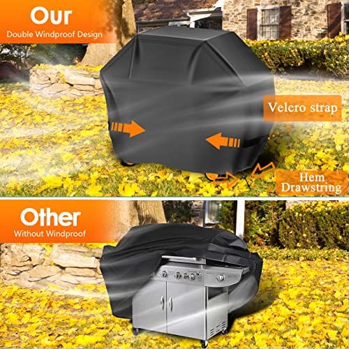 Aoretic Grill Cover, 52 inch BBQ Gas Grill Cover for Outdoor Grill, Grill Cover Barbecue Waterproof, Anti-UV for Weber Char-Broil Monument Nexgrill Spun Charbroil - Image 4