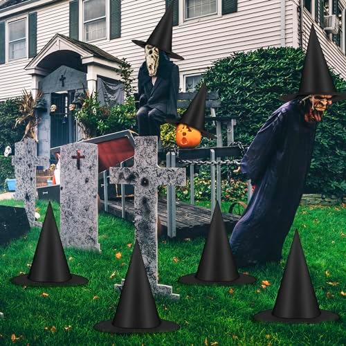 48 PCS Halloween Witches Hat, Black Hanging Halloween Decorations Bulk - Image 4