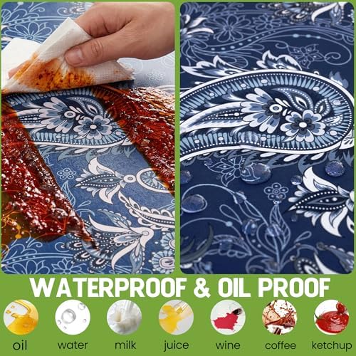Picnic Table Cover with Bench Covers Waterproof Elastic Rectangle Reusable Folding Tablecloth Manteles Mantelería Camping Essentials Rv Car Travel Supplies Table Cloth Outdoor Road Trip Camper Gifts - Image 4