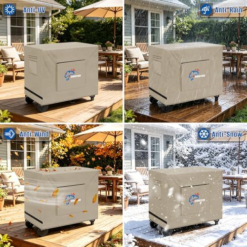 SIRUITON 600D Outdoor Bar Cart Cover for 34" Portable Outdoor Table - Image 6