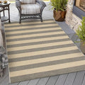 OJIA Indoor Outdoor Rugs 4'x6', Washable Outdoor Patio Rug Tan Camping Rug by OJIA
