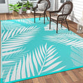 GENIMO Outdoor Rug, Waterproof Plastic Rugs for Patio, 5'x8' Navy White by GENIMO