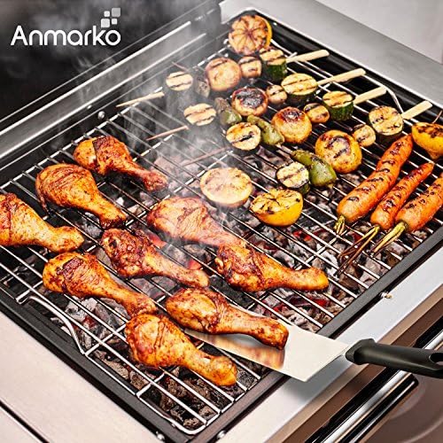 Griddle Spatula Set - Stainless Steel Metal Spatula and Griddle Scraper - Heavy Spatula Griddle Accessories Great for Cast Iron Griddle BBQ Flat Top Grill - Commercial Grade - Image 4