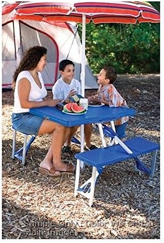 PICNIC TIME NCAA North Carolina Tar Heels Folding Picnic Table - Camping Table - Outdoor Table with Umbrella Hole - Image 2