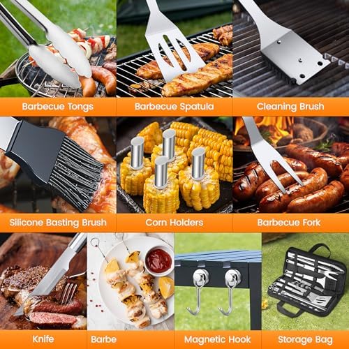 BBQ Accessories Grill Tools Set,Stainless Steel Barbecue Grill Accessories - Image 5