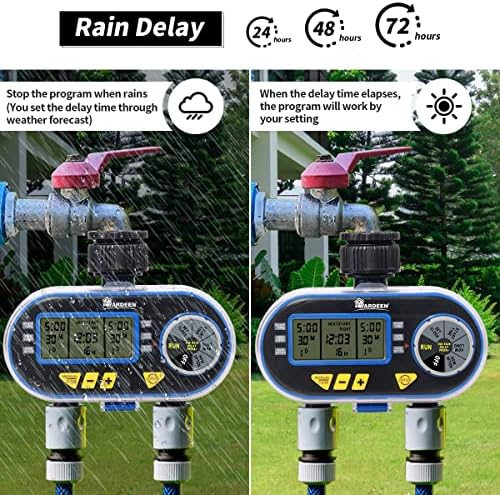 Sprinkler Water Timer with Rain Delay Function for Garden Hose - Image 3