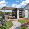 14x6FT Outdoor Lean to Shed & Hardtop Gazebo Combo by Breezestival