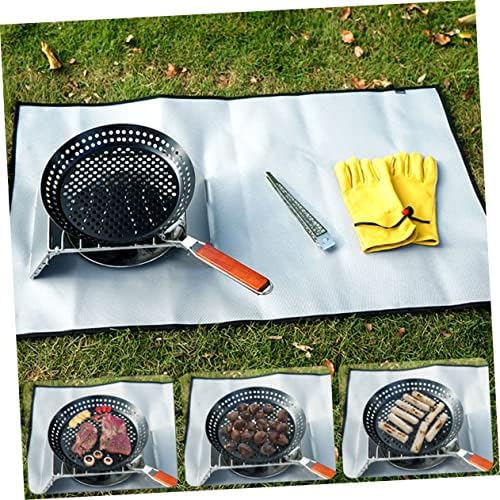 SHOWERORO Camping Pans Grilling Skillets Non-stick Bbq Plate Outdoor Bbq Tool Even Heat Distribution - Image 7