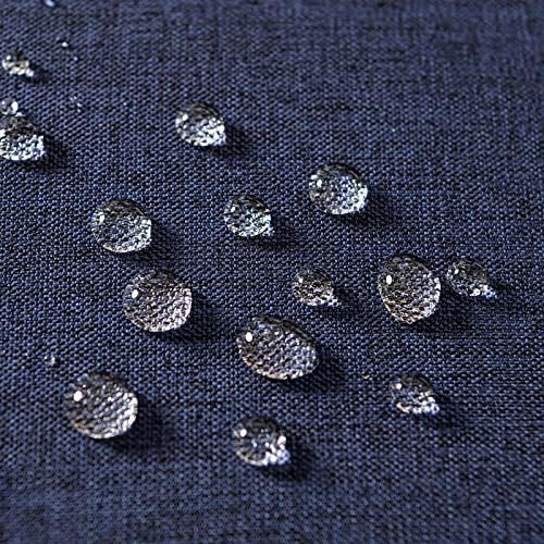 MIULEE Decorative Outdoor Pillow Covers Euro Waterproof 24x24 Navy - Image 3
