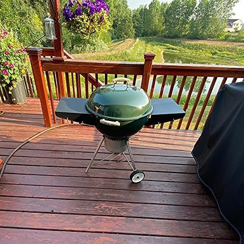 GRISUN 22 Inch Side Table Shelf for Weber Kettle Master Touch Charcoal - Image 5