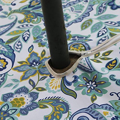EHouseHome Outdoor Indoor 60x84 inch Rectangle Tablecloth with Umbrella Hole and Zipper, Waterproof Zippered Patio Table Cloths, Spring/Summer Table Covers for Backyard Circular Table/BBQs/Picnic - Image 4