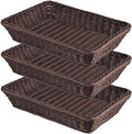 3 PCS 16 Inch Wicker Bread Basket, Woven Serving Basket, Tabletop Food Serving Basket for Restaurant, Bakery, Family Party, Hotel Serving, Fruits, Vegetables and Snacks, coffee, by GNIEMCKIN by GNIEMCKIN