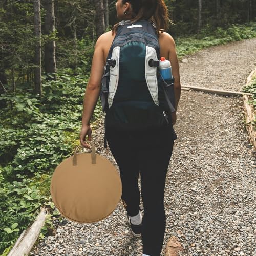 Luxshiny Cast Iron Skillet Bag Grill Pan Storage Bag with Handle 16.92 X 16.92 X 0.78 in Portable Camping Skillet for Bbq Frying Pan Storage and Outdoor Cookware Organizer - Image 5