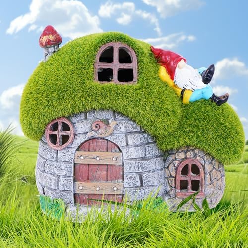 House Garden Statues with Solar Lights - Image 7