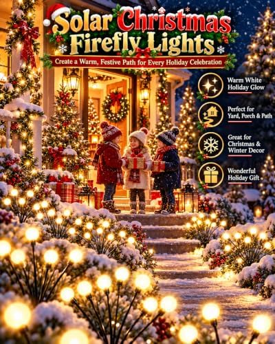 OZS 12 Pack 96 LED Solar Garden Lights, Solar Firefly Lights Outdoor - Image 2
