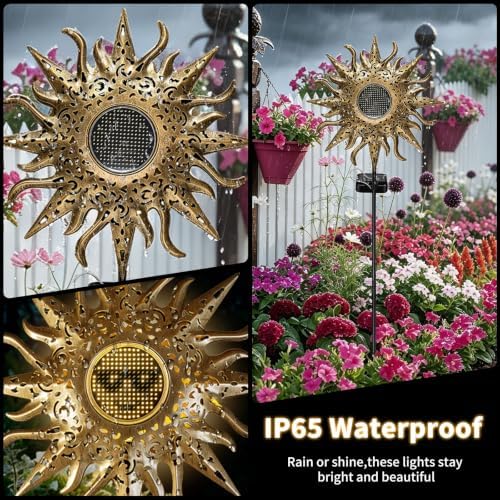 Solar Lights Outdoor Decor, Solar Sun Garden Decorations - Image 5